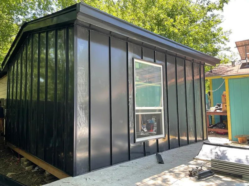 Black standing seam metal wall panels for Metal Roof Installation in Arizona City